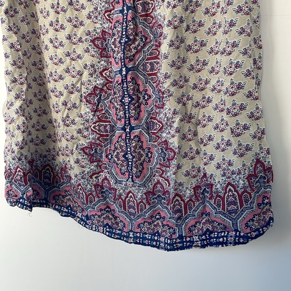 Saint Tropez West Gray Purple Floral Sleeveless Tank Top Large - Picture 9 of 14